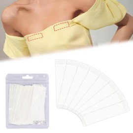 CARGEN 50 Strips 20mm Extra Wide Double Sided Body and Clothing Tape for Heavy Dresses & Large Bust, Strong All-Day Hold Invisible Skin Tape for Wedding, Prom, Strapless Tops (85 x 20 mm) / 3" x 0.78"