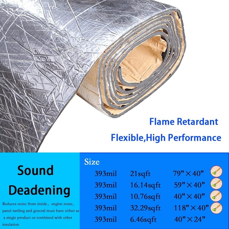 393mil(10mm) 32.29sqft Car Sound Deadening Material Mat Car Heat Shield