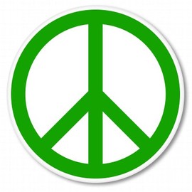AK Wall Art Peace Sign Green Vinyl Sticker - Select Size