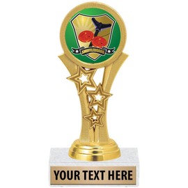 Crown Awards Shuffleboard Trophies, 5 1/2" Starbeam Shuffleboard Trophy, Engraving Included Prime