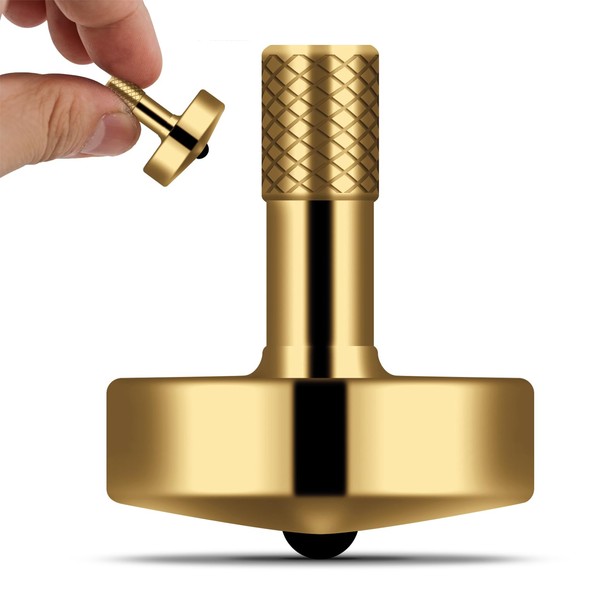 DjuiinoStar DjuiinoStar Premium Brass Spinning Top: 5-11 Minutes, Lengthened Stem,