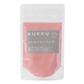 KUKKU Strawberry Powder, 1.1 oz (30 g), Additive-free, Fruit Powder, Strawberry, Red