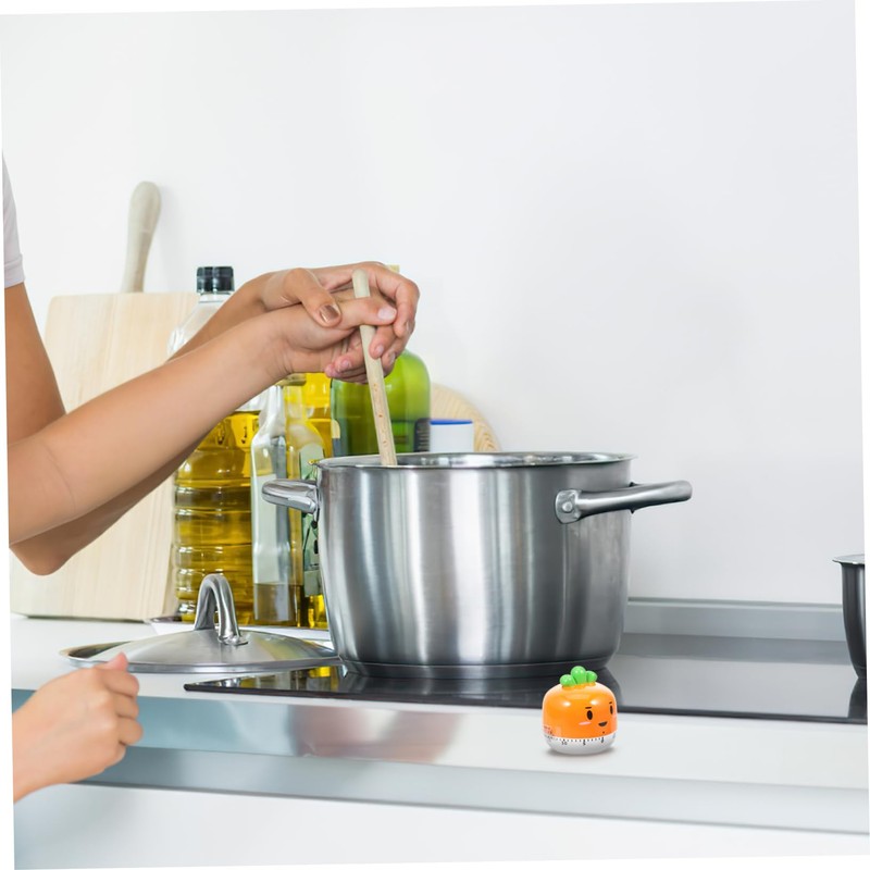 CHILDWEET Carrot Shaped Kitchen Timer Mechanical Cooking Countdown Tool for