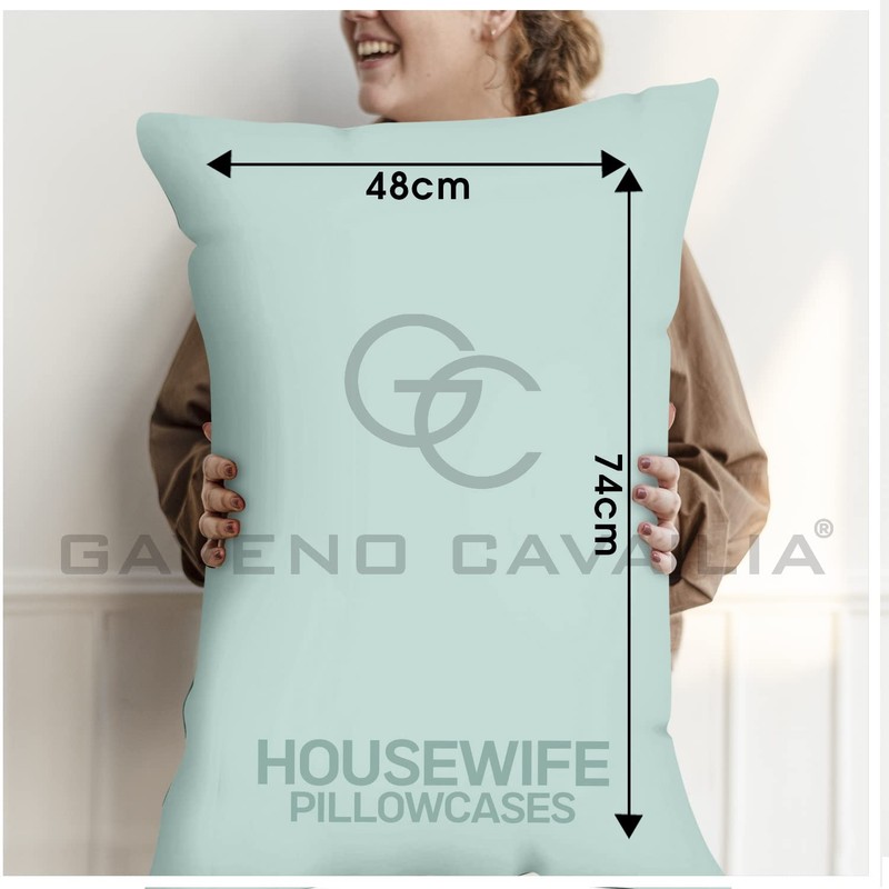 Plain Dyed Housewife Pillow Cases 2 Pack - (74 x