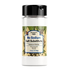 No Sodium Salt Substitute By Unpretentious Baker, 1 Cup, Potassium Chloride, Salty Taste, Fine Grain