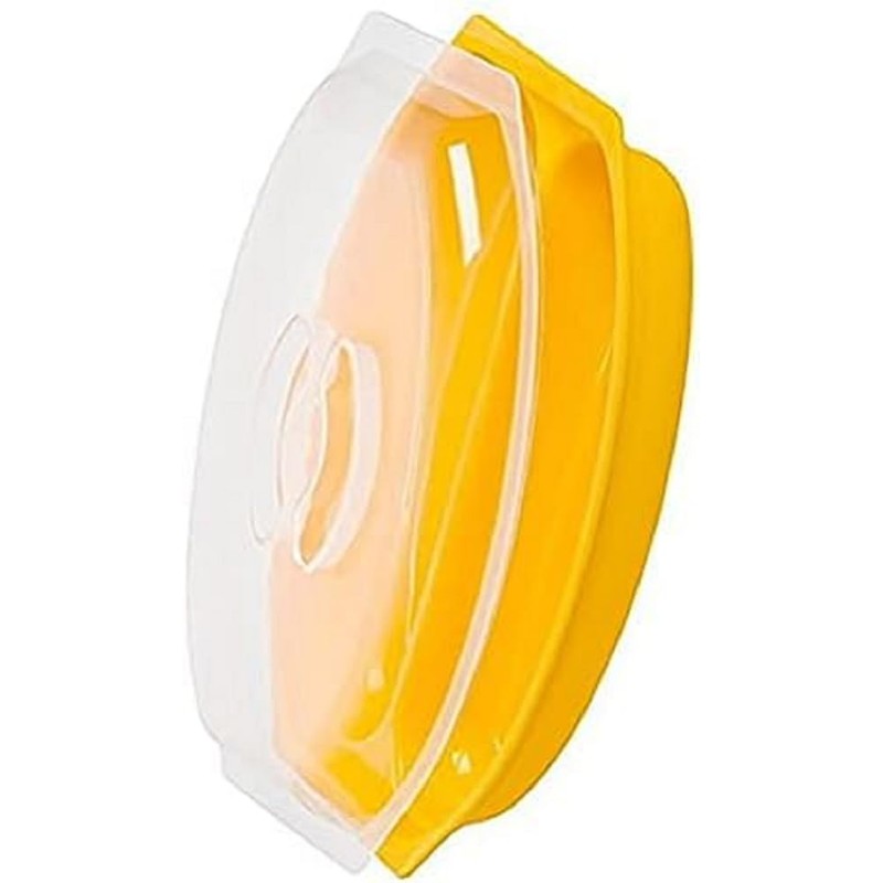 Sweet Corn Microwave Cooker/Corn Steamer with Vented Lid - Yellow