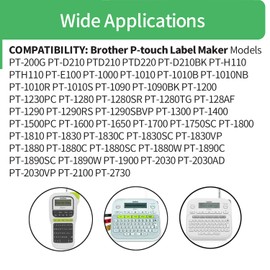 Security-01 9V Power Cord for Brother P-Touch PT-D210 PTD 210 PTD220 PT-D200VP PTH110 Label Maker,Replacement AD-24 AD-24ES Charger Power Supply,10 Ft Cord,ETL/FCC