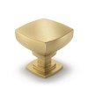 Banqin Cabinet Knobs Kitchen Drawer Knob, 10Pack Gold Square Solid