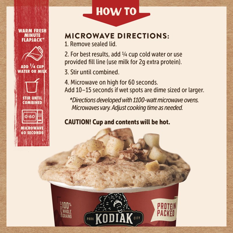 Kodiak Cakes Pancake On the Go, Cinnamon and Maple, 2.26