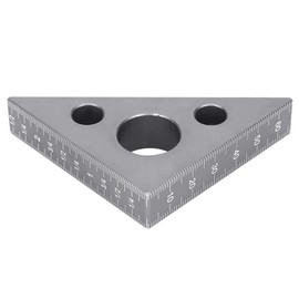Cuadrados de carpintería, regla triangular, aleación de aluminio, calibre de ángulo recto esmerilado de 45/90 grados, herramienta para trabajar la madera, Herramienta De Medición