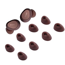 Zotech Replacement Ear Tips for Jabra Elite 10 True Wireless Earbuds, 4 Pairs (XS/S/M/L) (Brown)