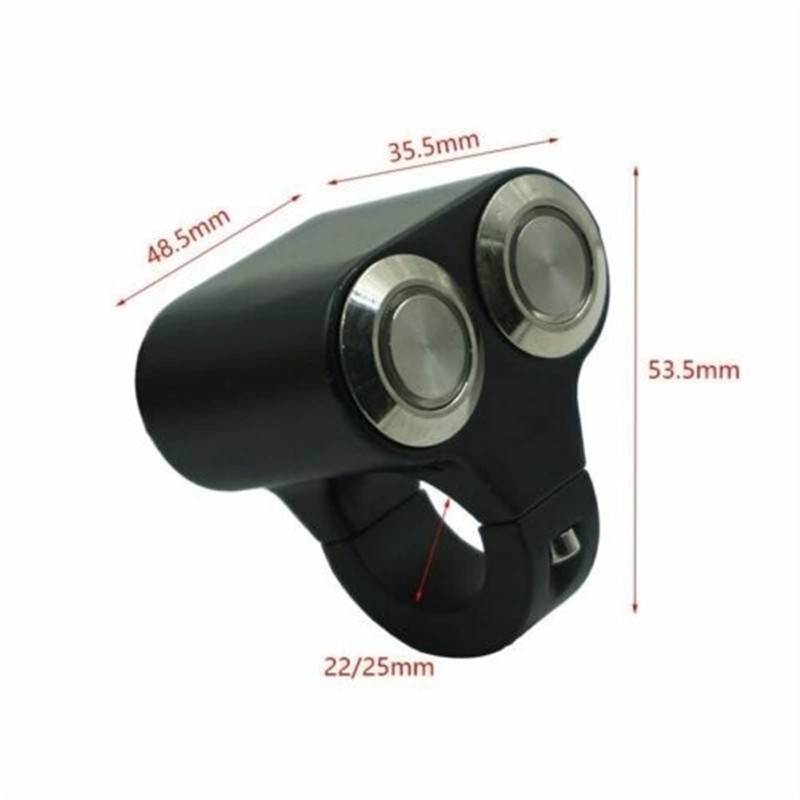 RAYANA Motorcycle Handlebar Switch 7/8" 22mm Aluminum Alloy Push Button
