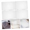 Sosoport 4pcs Portable File Storage Box Transparent Plastic Organizer for