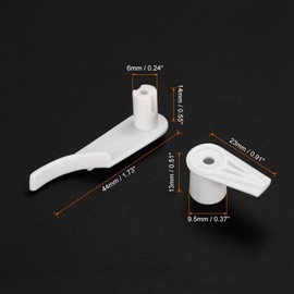 PATIKIL 3mm Lamp Shade Clips for Ceiling Flush Mount, 15 Pair Fixed Buckle Light Fixture Accessories Plastic White
