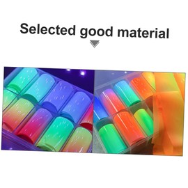 Healeved Colorful Fluorescent Nail Stickers for Nail Art and Creative Design for Home and Salon Use