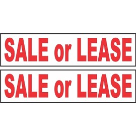 2-6x24 Sale Or Lease Real Estate Rider Sign Red