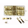 Goodway 100 Sawtooth Picture Hangers, Gold, with 200 Screws, Prong
