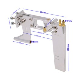 Treehobby 110mm Aluminum Alloy Water Absorbing Steering RC Boat Rudder with 4mm Shaft Axle Strut Mount Bracket Kit Holder,Dual Water Pickup
