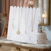 NiHome Stylish Marble Pattern Design Adjustable Height Acrylic Necklace Display