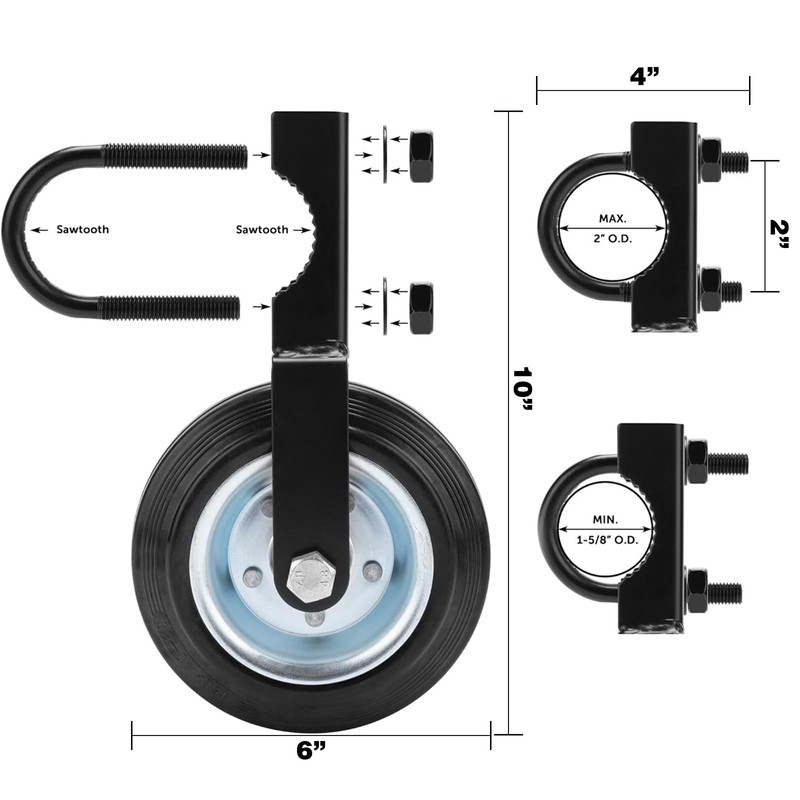 Gate Wheels for Metal Tube Gate Driveway Gate Fence Wheels