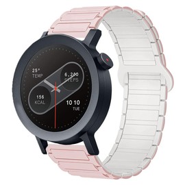 Lamshaw Compatible with CMF Watch Pro Bands, Magnetic Silicone Sport Strong Magnet Strap Watchband for CMF Watch Pro 2 Smartwatch (Pink, 22mm size band)