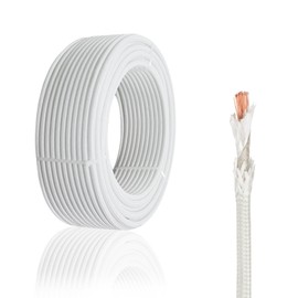 KToyeang 14 Gauge High Temperature Wire 16.4Ft, -76-932 ℉ 14 AWG Mica Fiberglass Electronic Copper Wire Insulated Heat Resistant High Temp Electronical Flexible Cable for Lamp Boiler Heater Kiln