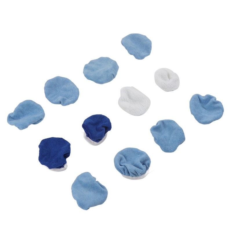 12pcs Car Polishing Pad Bonnet Set Strong Adsorbing Microfiber Synthetic