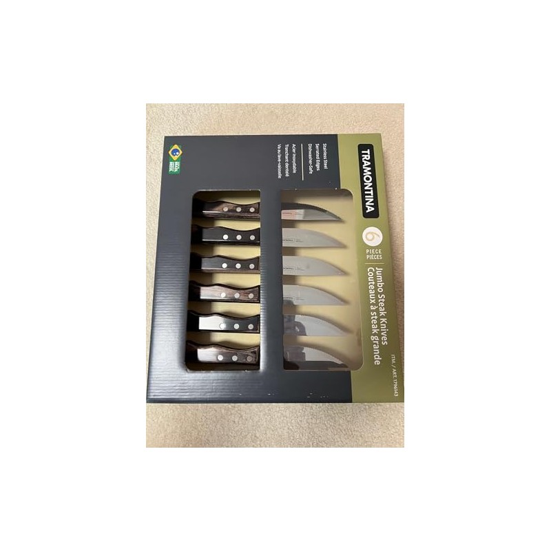 Tramontina Steak Knives Set, 6 Pieces, Jumbo