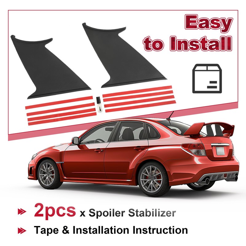 ECOTRIC 2Pcs Spoiler Wing Stabilizer Compatible with 2015-2021 Subaru WRX