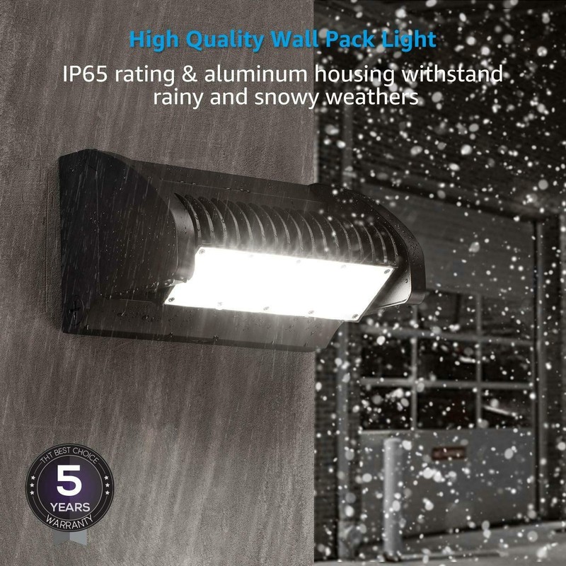 LED Wall Pack Light 40W Rotatable Adjustable 5000K 5500LM, Outdoor