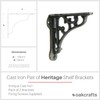 Pair of Cast Iron Heritage Shelf Brackets (100mm x 90mm)