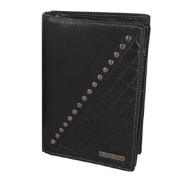 RabamtaGO® Large Men's Leather Wallet ID Wallet Credit Card Holder with RFID Protection (M2 RFID Black), black, Wallets, ID & Card Sleeves