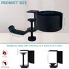 Roucerlin 2 in 1 Black Desk Cup Holder with Headphone