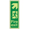 vsafety 14044 ap-g "Fire Exit Arrow to Right" Sign, Glow