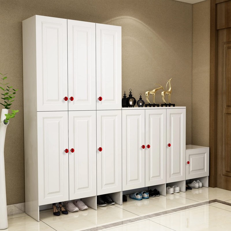 ANJUU 10 Pcs 30mm Diamond Shape Crystal Glass Cabinet Knobs