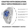 Halukakah Diamonds Gold Watch Iced Out,Men's Platinum White Gold Plated