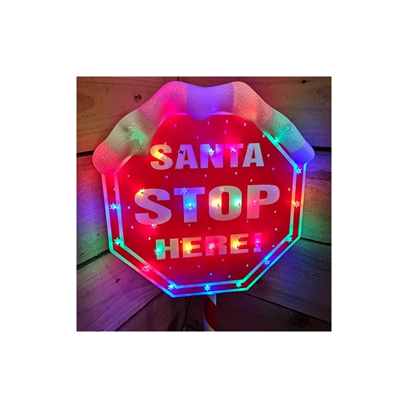 Premier 1.1m SANTA STOP HERE Landmark