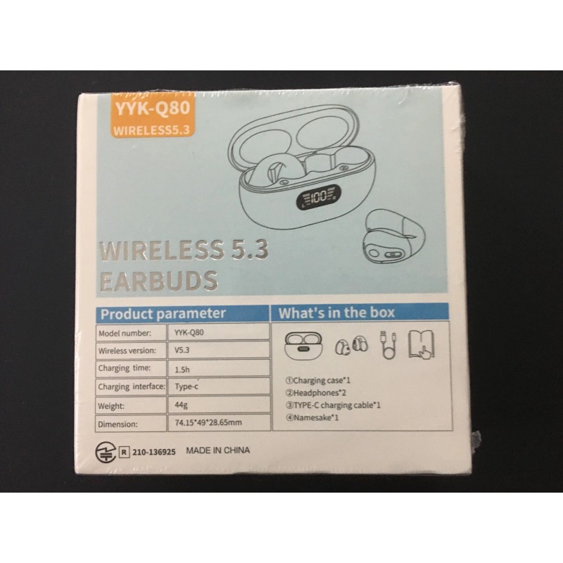 Ring EAR Earbuds Wireless Bluetooth, Q80 Ring clip protection Earbuds