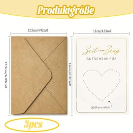 Rwoythk Scratch Off Birthday Card - Card with Scratch Sticker for Labelling - Time Instead of Stuff Scratch Cards with Scratch Stickers - Voucher for Time Together