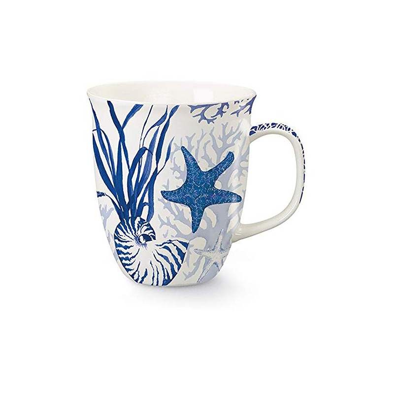 Blue Indigo Shells Harbor Mug