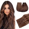 Belaved Clip in Human Hair Extensions 70g 14 Inch 7pcs
