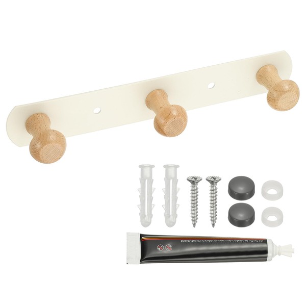 uxcell 7.9 Inch Coat Rack Wall Mount, Coat Hooks Adhesive
