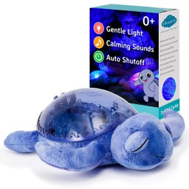 Cloud b Comforting Nightlight Ocean Projector w/Soothing Sounds | Adjustable Settings for Brightness and Movement | Auto-Shutoff | Tranquil Turtle Purple