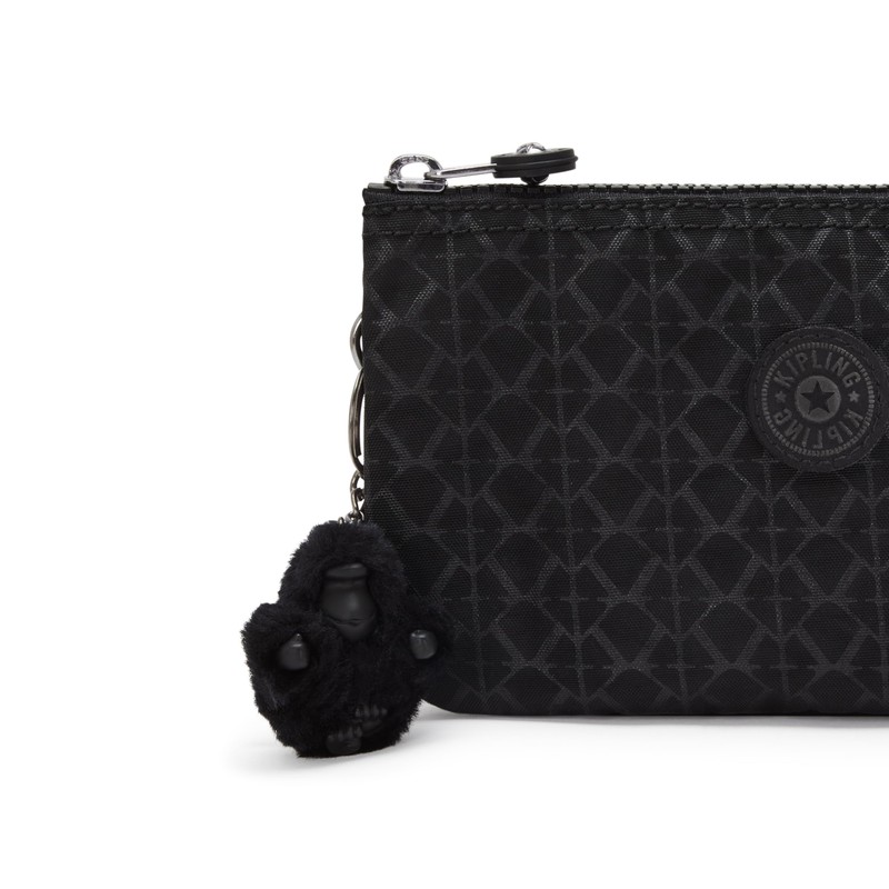 Kipling Creativity L Large Purse, Pouches, Cases, Signature Emb (Black)