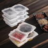 40-Count Reusable Plastic Condiment Double Compartment Snack & Sauce with