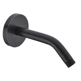 Shower Arm with Flange Oil Rubbed Bronze 6 Inches Wall Mount Angle Shower Head Extension Arm For Fixed Shower Head Stainless Steel.RD91018-6ORB