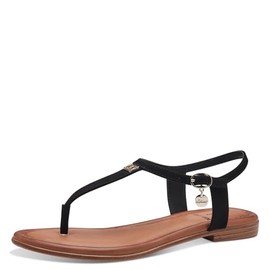 s.Oliver Women's Vegan Toe Separator with Adjustable Strap, black