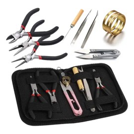 Juego 8 Pinzas Para Bisuteria Joyería Estuche Heramienta