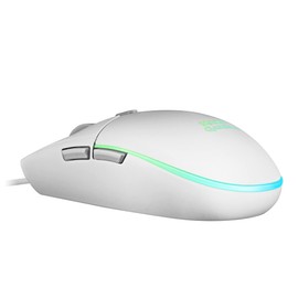 MARSGAMING Gaming MMGW White Gaming Mouse RGB Flow Non-Slip Mac/Windows/Linux
