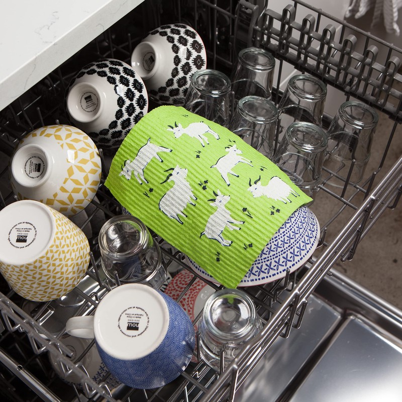 Now Designs Swedish Dishcloth, Set of Two, Goats